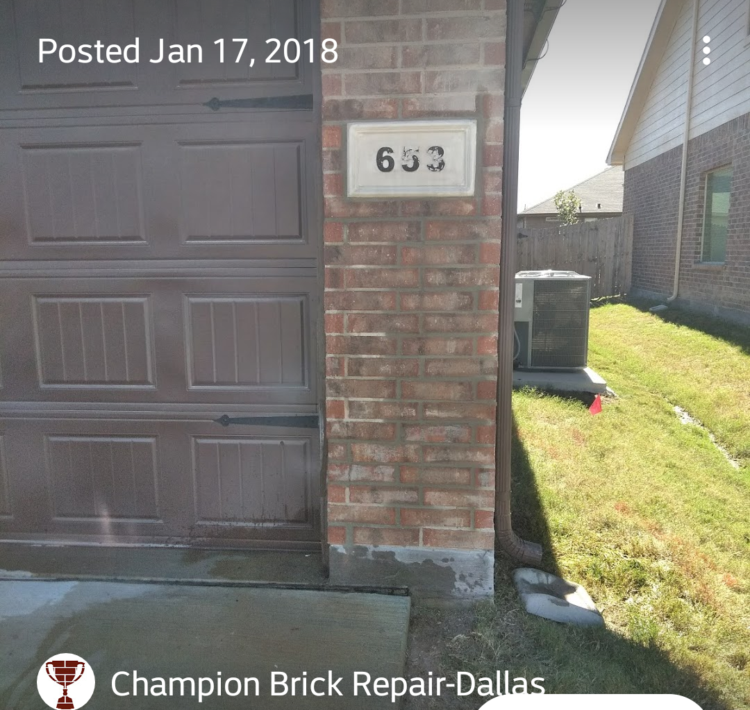 After a car hits the brick next to your garage door, you need a repair that looks like it never happened. Champion Brick Repa