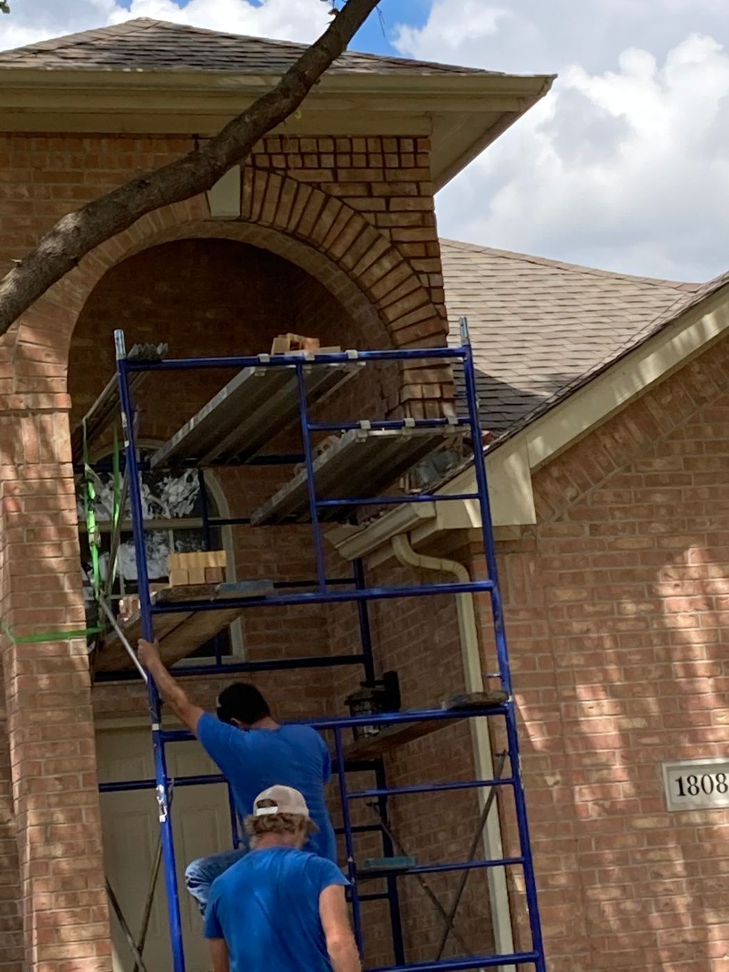 Brick Arch Repair in Progress