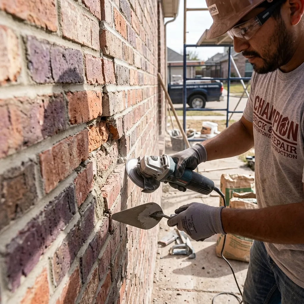 Brick repair in Texas by Champion Brick Repair