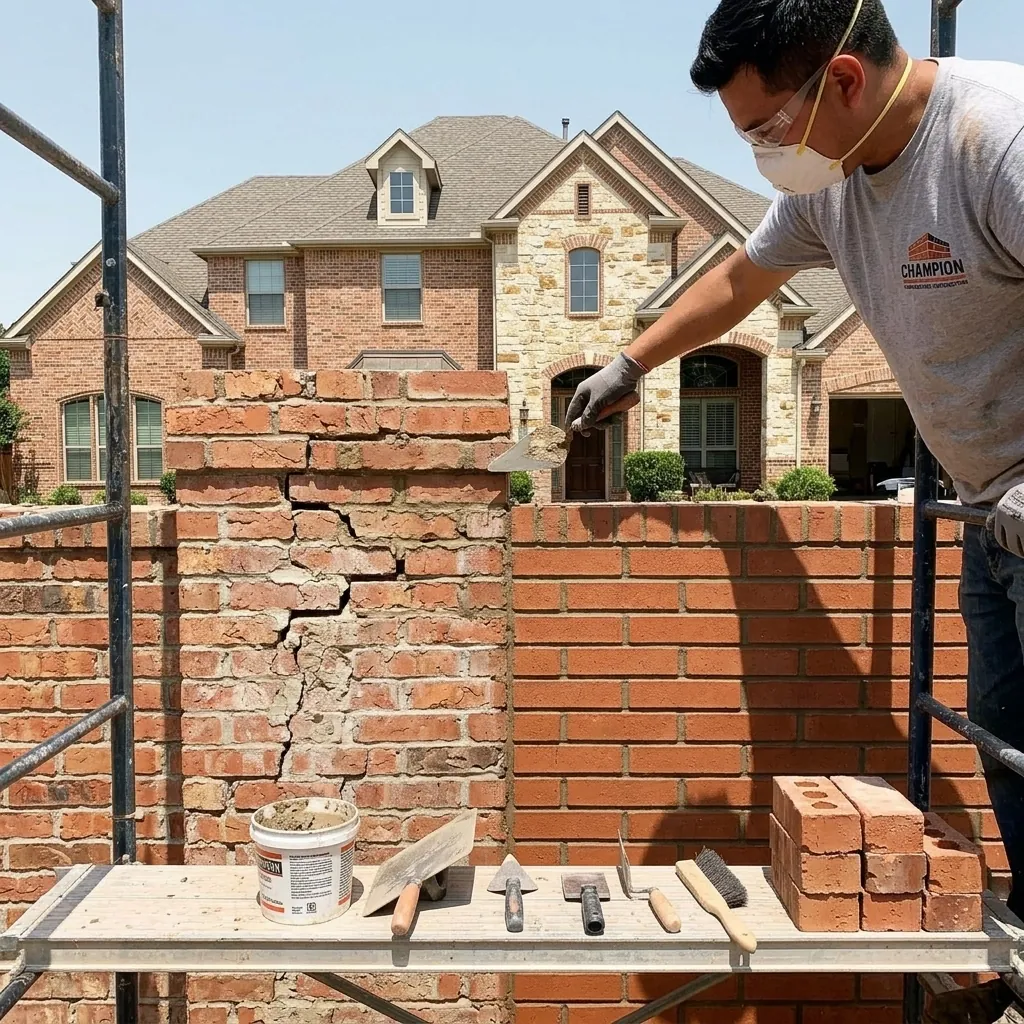 Brick repair in Texas by Champion Brick Repair
