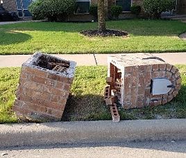 Existing Champion Brick Repair mailbox repair project in the DFW area