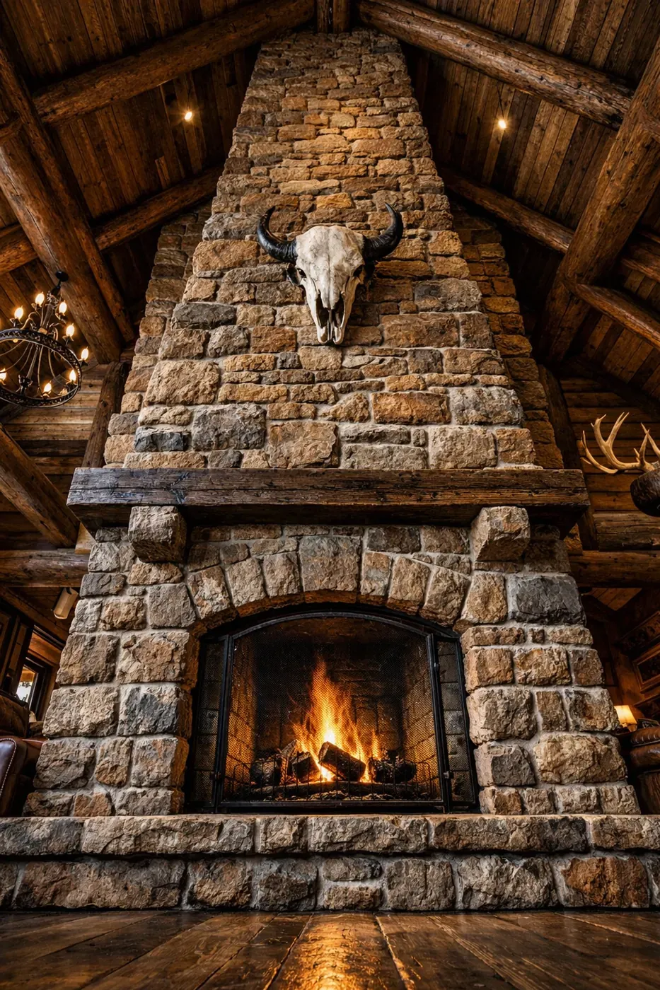 High-end ranch aesthetic brick fireplace featuring professional masonry repair and timeless structural design.
