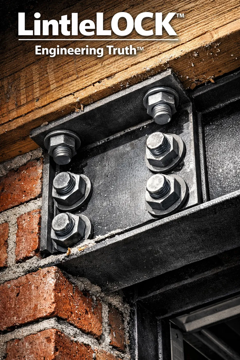 LintleLOCK system installation for permanent garage lintel repair and structural brick reinforcement.