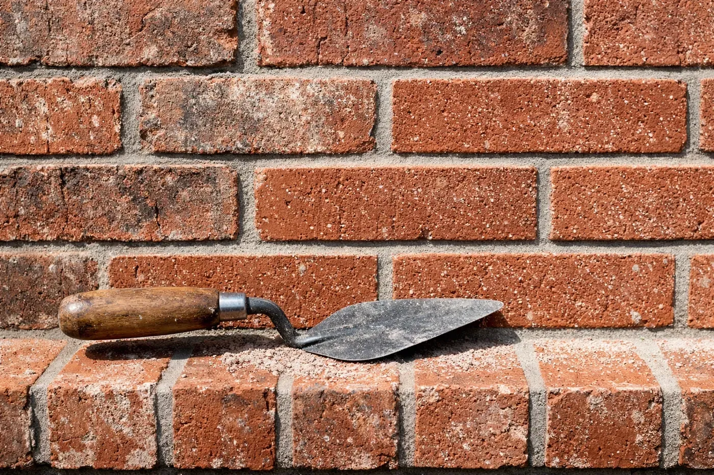 Professional masonry repair in Dallas featuring precise brick and mortar matching for a seamless finish.