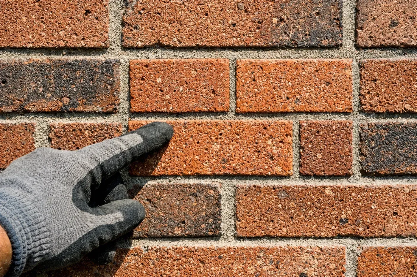Professional brick repair in Dallas showcasing expert color matching for bricks and mortar joints.
