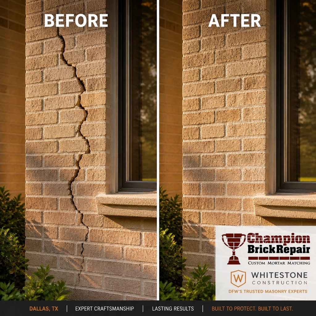 Zigzag Crack Beside Window — Champion Brick Repair